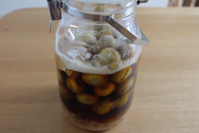 発酵した梅シロップ