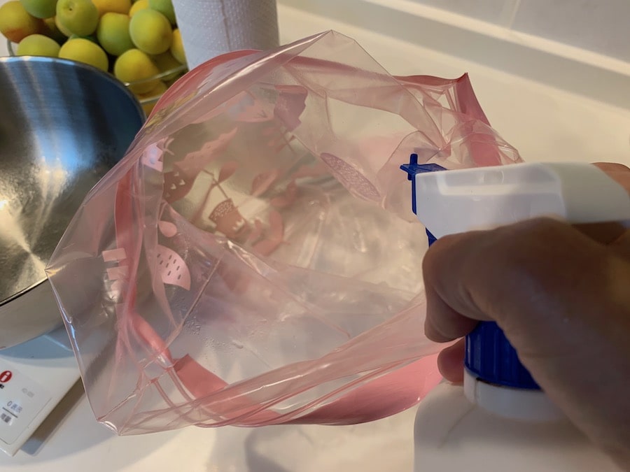 ジップロックの消毒