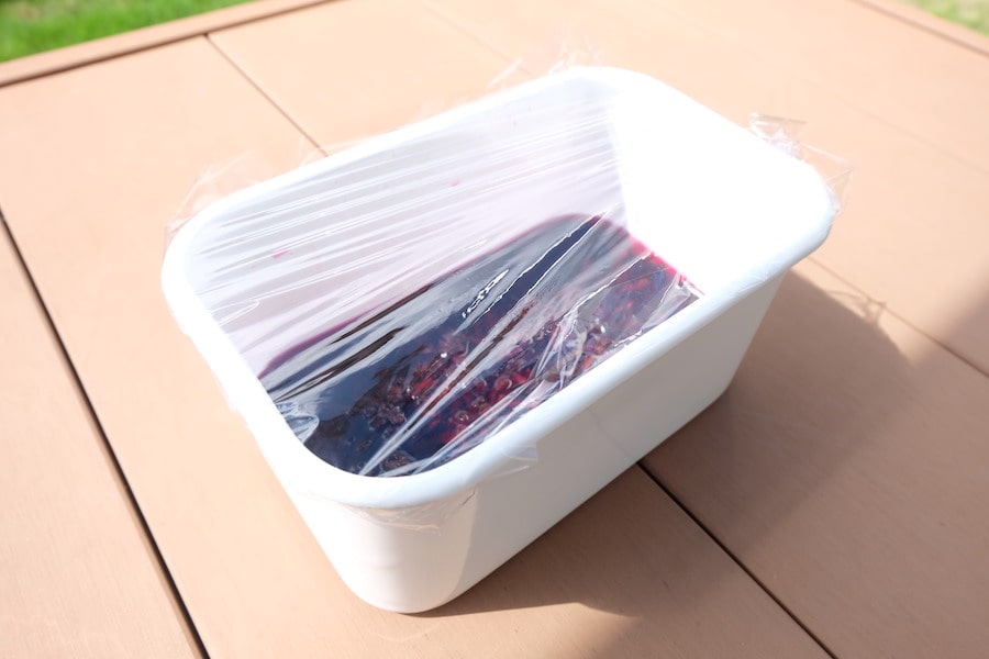 梅酢の土用干し