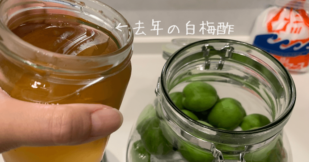 瓶に詰めた青梅